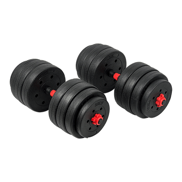40kg Adjustable Rubber Dumbbell Set Barbell Home GYM Exercise Weights - RnR Galore