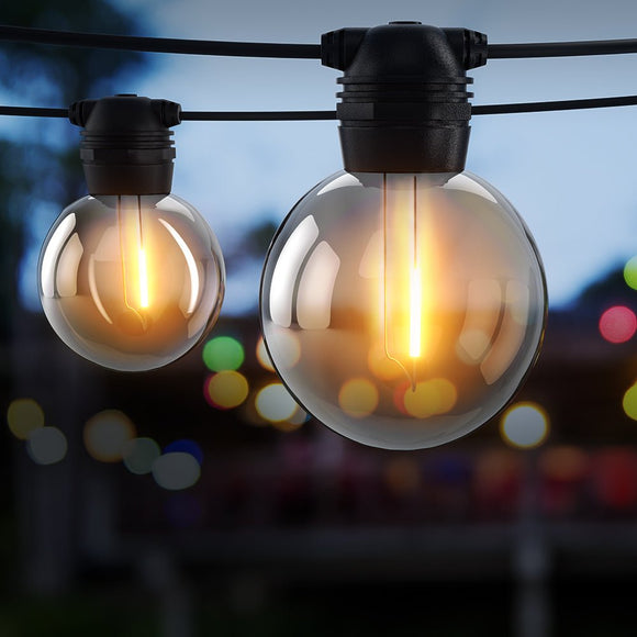 41m Solar Festoon Lights Outdoor LED String Light Wedding Party Christmas Decor - RnR Galore