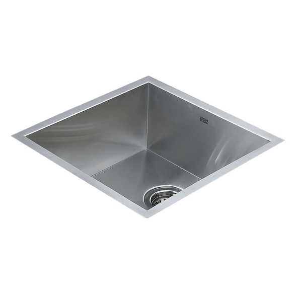 440x440mm Handmade Stainless Steel Undermount / Topmount Kitchen Laundry Sink with Waste - RnR Galore