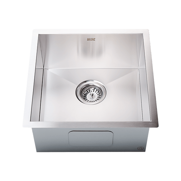 440x440mm Handmade Stainless Steel Undermount / Topmount Kitchen Laundry Sink with Waste - RnR Galore