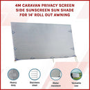 4m Caravan Privacy Screen Side Sunscreen Sun Shade for 14' Roll Out Awning - RnR Galore