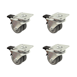 4x 2 Inch Heavy Duty Swivel Castor Wheels 50mm Brake - RnR Galore