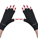 5 - Pair Purple UV Protection Fingerless Gloves for Nail Art Curing and Cycling Sun Protection - Made of Nylon/Spandex, Manicure Hand Care - RnR Galore