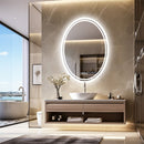 500x700mm LED Bathroom Mirror Oval Dimmable Anti - Fog - RnR Galore