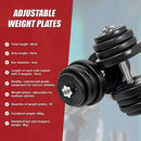 50KG Dumbbell Adjustable Weight Set - RnR Galore