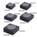 50PCS Handmade Soap Paper Box Round Window Kraft Black White Candy Biscuit Box - White - 50pcs 8*8*3CM - RnR Galore