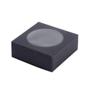 50PCS Handmade Soap Paper Box Round Window Kraft Black White Candy Biscuit Box - White - 50pcs 8*8*3CM - RnR Galore