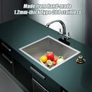 510x450mm Handmade Stainless Steel Undermount / Topmount Kitchen Laundry Sink with Waste - RnR Galore