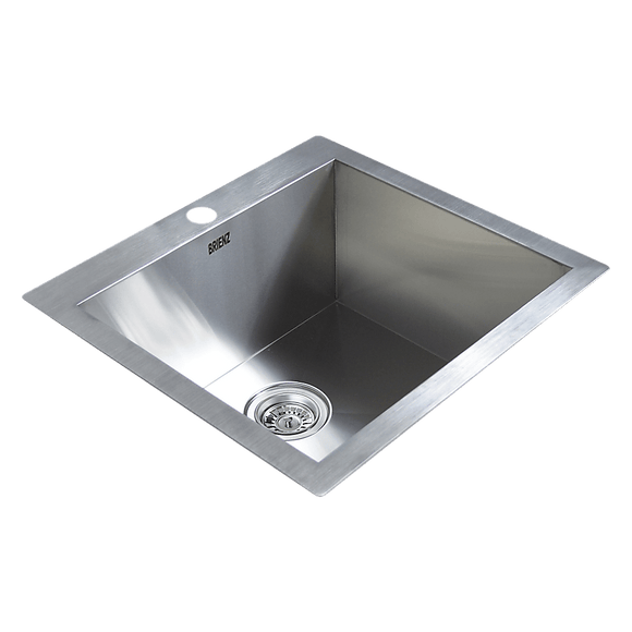 530x505mm Handmade Stainless Steel Topmount Kitchen Laundry Sink with Waste - RnR Galore