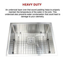 550x455mm Handmade 1.5mm Stainless Steel Undermount / Topmount Kitchen Sink with Square Waste - RnR Galore