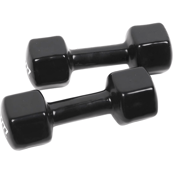 5kg Dumbbells Pair PVC Hand Weights Rubber Coated - RnR Galore