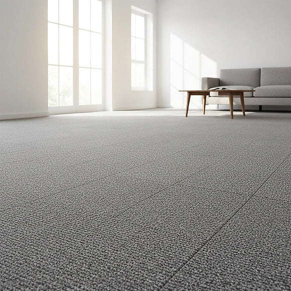 5m2 Box of Premium Carpet Tiles Commercial Domestic Office Heavy Use Flooring Grey - RnR Galore