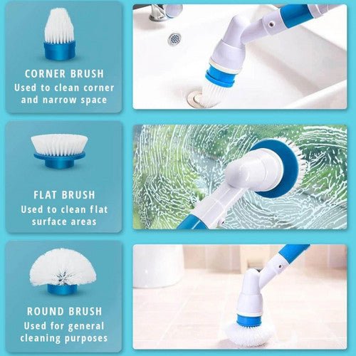 5PCS Rechargeable Spin Scrubber Electric Turbo Scrub Cleaning Brush Cordless Kit - RnR Galore