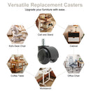 5X 2'' Twin Wheel Office Chair Casters - Slient Smooth, 11x22mm Stem - RnR Galore