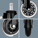 5X 3'' Rollerblade Style Wheels Office Chair Casters - Slient Smooth, 11x22mm Stem - RnR Galore