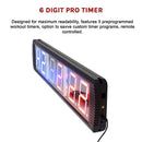 6 Digit Digital Timer Interval Fitness Clock LED Gym Display - RnR Galore