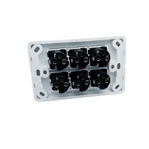 6 Gang Wall Plate Electricity Switch - RnR Galore