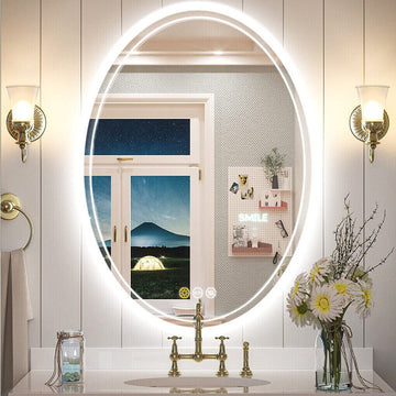 600x800mm LED Bathroom Mirror Oval Anti - Fog Dimmable - RnR Galore