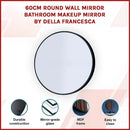 60cm Round Wall Mirror Bathroom Makeup Mirror by Della Francesca - RnR Galore