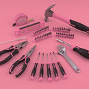 63 - Piece Essential Home Repair Tool Kit with Portable Zipper Case(pink) - RnR Galore