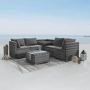 6PCS Outdoor Modular Lounge Sofa Coogee - Grey - RnR Galore