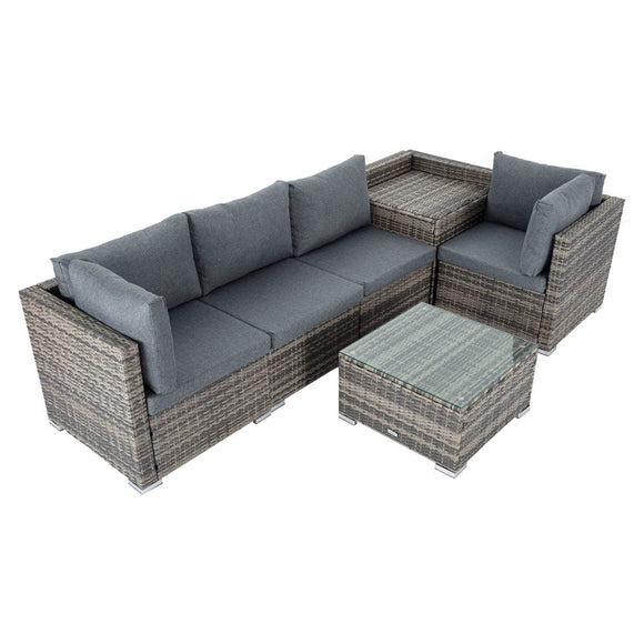 6PCS Outdoor Modular Lounge Sofa Coogee - Grey - RnR Galore