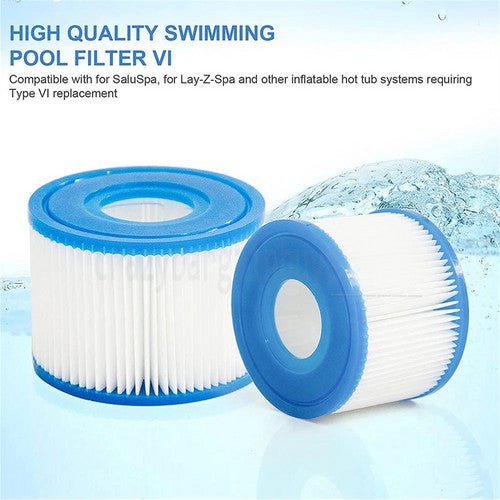 6PCS Replacement Bestway VI Filter Cartridge Inflatable Lay - Z - Spa Filters 58323 - RnR Galore