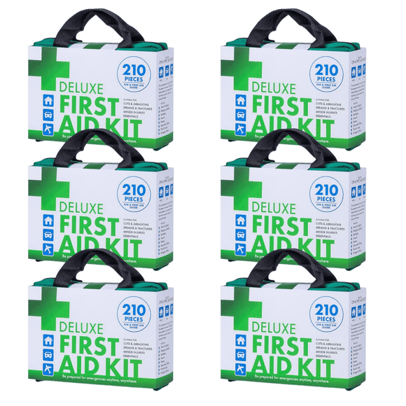 6x 210PCS EMERGENCY FIRST AID KIT Medical Travel Set Workplace Office ARTG BULK - RnR Galore