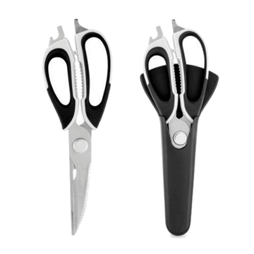 7 in 1 Multi Purpose Kitchen Super Scissors w/ Magnetic Case for Meat Nuts - RnR Galore