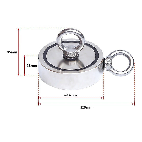 700Kg Salvage Strong Recovery Magnet Neodymium Hook Treasure Hunting Fishing - RnR Galore