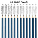 72pcs Professional Drawing Artist Kit Set Pencils and Sketch Charcoal Art Tools - RnR Galore