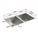 770x450mm Handmade Stainless Steel Undermount / Topmount Kitchen Sink with Waste - RnR Galore