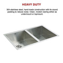 770x450mm Handmade Stainless Steel Undermount / Topmount Kitchen Sink with Waste - RnR Galore