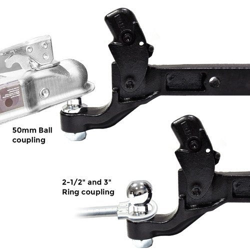 8 Ton Pintle Tow Hook Receiver Arm Hitch Towing Car Truck Heavy Duty Ball Combo - RnR Galore
