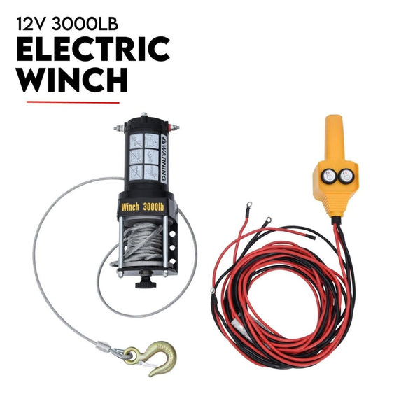 800kg Electric Hoist Winch Crane 12V Swivel Car Truck UTE Lift 360° Pick Up - RnR Galore