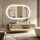 800x500mm LED Bathroom Mirror Oval Anti - Fog Dimmable Wall Mount - RnR Galore