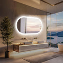 800x500mm LED Bathroom Mirror Oval Anti - Fog Dimmable Wall Mount - RnR Galore