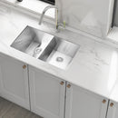 820x457mm Handmade Stainless Steel Undermount / Topmount Kitchen Laundry Sink with Waste - RnR Galore