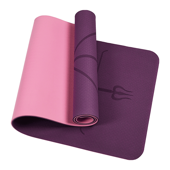 8mm TPE Yoga Mat Exercise Fitness Gym Pilates Non Slip Dual Layer - RnR Galore