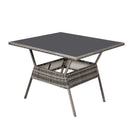 8PC Outdoor Dining Set Wicker Table &amp; Chairs - Grey - RnR Galore