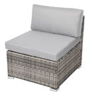 8PC Outdoor Dining Set Wicker Table &amp; Chairs - Grey - RnR Galore