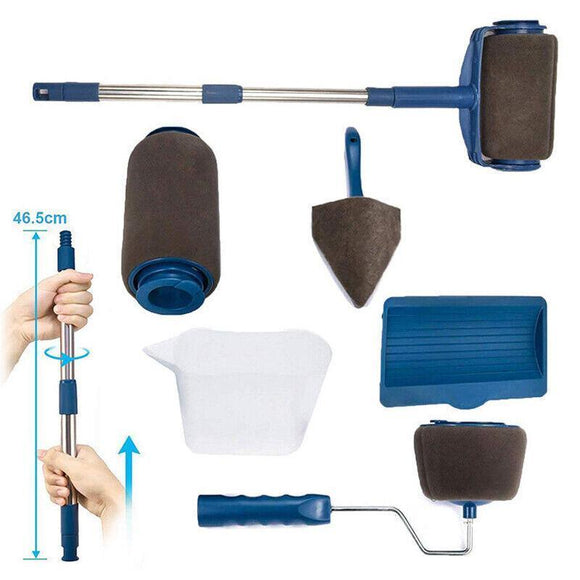 8Pcs/Set Pro Paint Roller Brush Handle Flocked Edger Wall Painting Hand Tool - RnR Galore