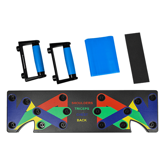 9 in 1 Push Up Board Yoga Bands Fitness Workout Train Gym Exercise Pushup Stand - RnR Galore