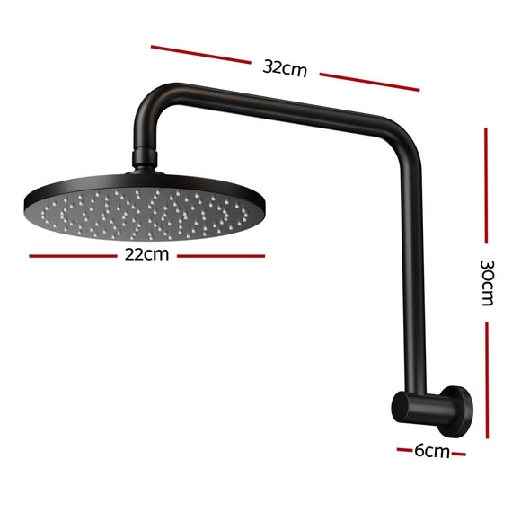 9'' Rain Shower Head Overhead High - pressure Swivel Black - RnR Galore