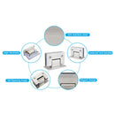 90 Degree Glass Door Cupboard Showcase Cabinet Clamp Glass Shower Doors Hinge 304 Steel - RnR Galore
