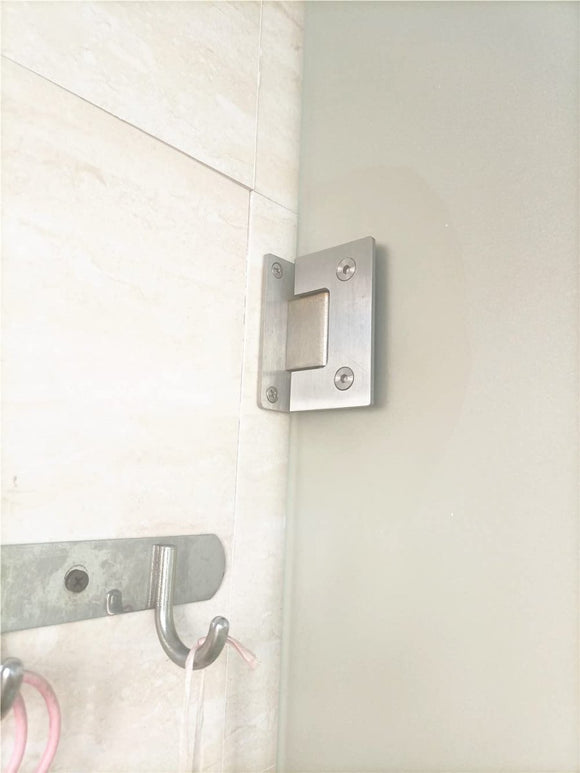 90 Degree Glass Door Cupboard Showcase Cabinet Clamp Glass Shower Doors Hinge 304 Steel - RnR Galore