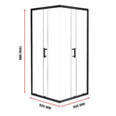 900 x 900mm Sliding Door Nano Safety Glass Shower Screen By Della Francesca - RnR Galore