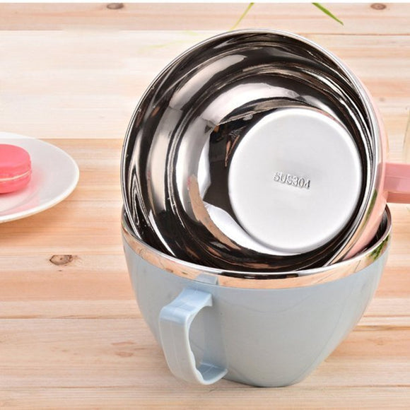 900ml Stainless Steel Instant Noodle Solid Bowl Korean Mi Goreng w Lid & Handle - RnR Galore