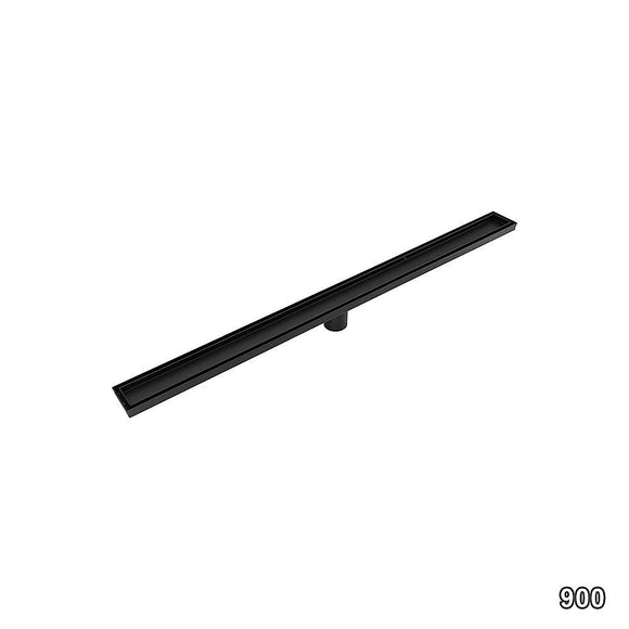 900mm Tile Insert Bathroom Shower Black Grate Drain w/Centre outlet Floor Waste - RnR Galore