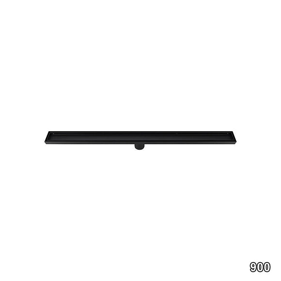 900mm Tile Insert Bathroom Shower Black Grate Drain w/Centre outlet Floor Waste - RnR Galore